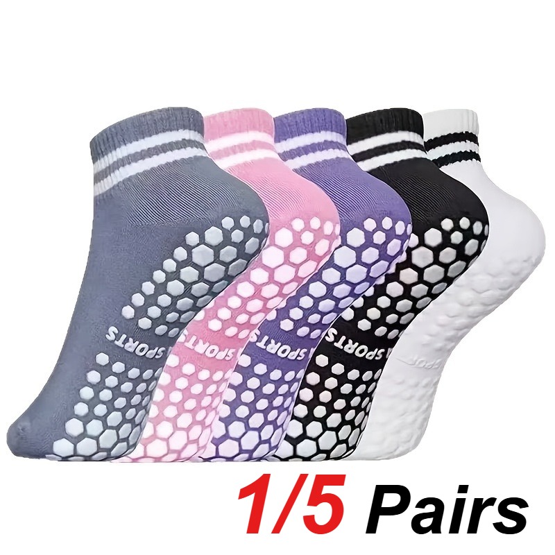 Yoga Fitness Usa - 1/5 paar siliconen antislip pilates yogasokken