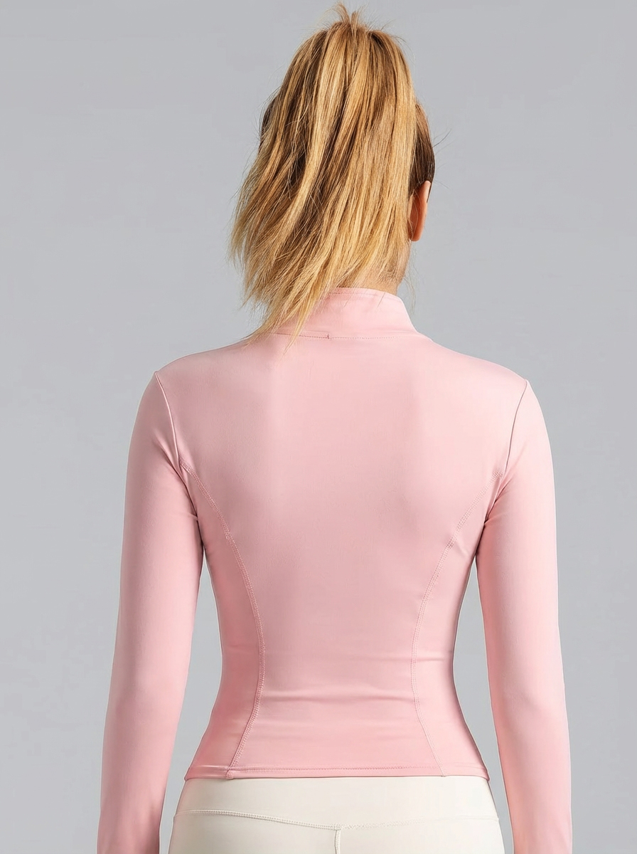 Nieuwe dames lichtroze yogajac - Yoga Fitness Usa recensie en prijs