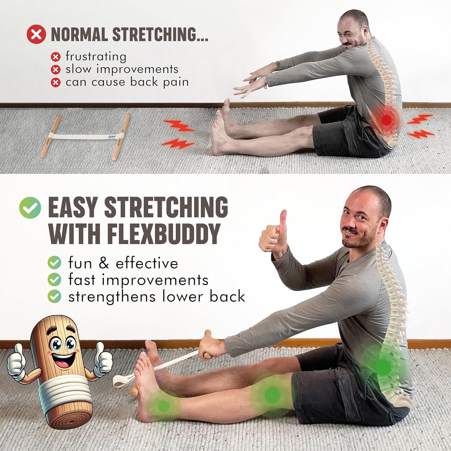 Hamstring-strekker, verstelbar - Yoga Fitness Usa recensie en prijs