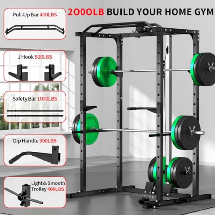 Homegym power rack met LAT pul - Lat Pulldown Bar recensie en prijs