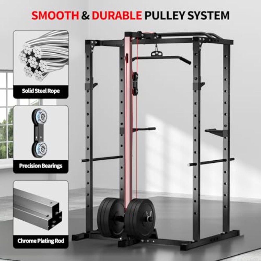 Homegym power rack met LAT pul - Lat Pulldown Bar recensie en prijs